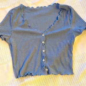 Shein blue crop top
